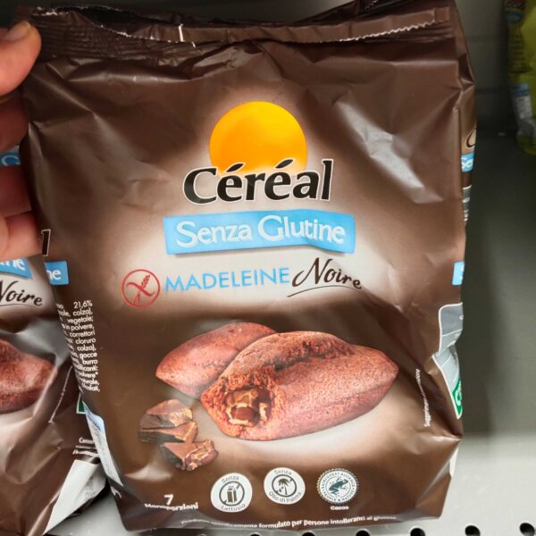 Céréal koláčiky Bezlepkové cereálne Madeleine Noire, bezlaktózové snacky, bez palmového oleja, jednorazová porcia - 200 g