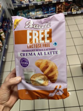 Bauli Croissant bez laktózy bez laktózy s mliečnou náplňou 5 x 45 g Croissant s bezlaktózovou mliečnou náplňou - Prirodzene kysnutý pečený výrobok