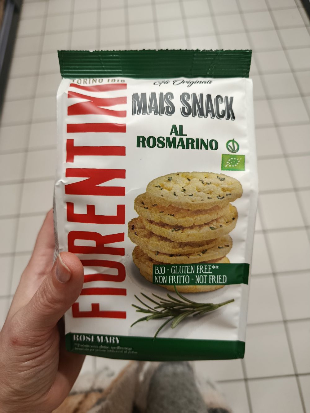 Mousey shop Bio rozmarínový snach bez lepku Fiorentini BIO rozmarínový kukuričný snack, bez lepku, 50g