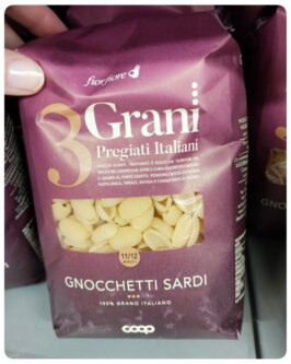 Grani trojzrnné sušené sardínske Gnocchi, 500g
