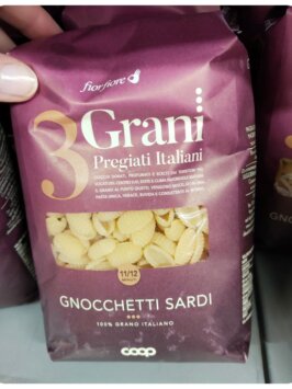 Mousey shop fiorfiore cestoviny gnoccheti sardi Grani trojzrnné sušené sardínske Gnocchi, 500g