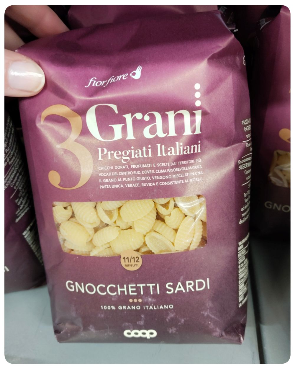 Grani trojzrnné sušené sardínske Gnocchi, 500g