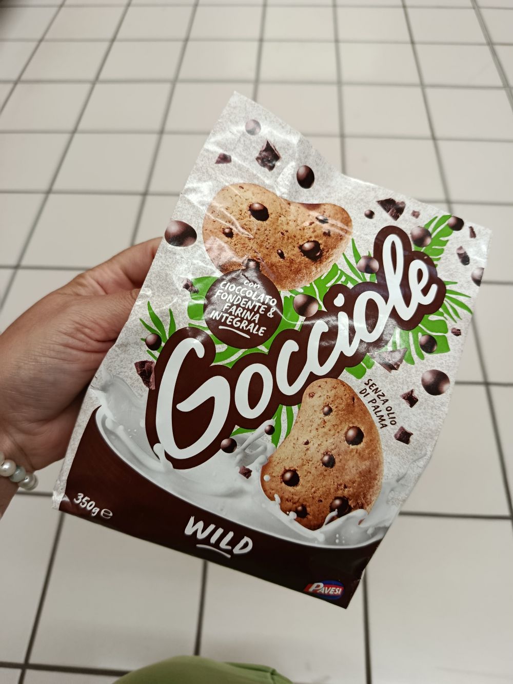 Pavesi Gocciole Divoké čoko sušienky, 350g