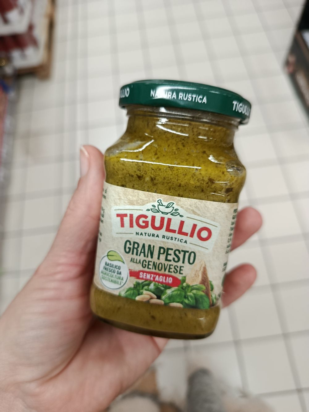 Tigullio bazalkové pesto bez cesnaku, 185g