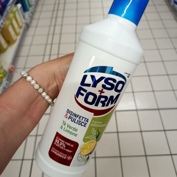Mousey shop podlahy citrón dezinfekcia Lysoform dezinfikuje a čistí, zelený čaj a citrón, 1100ml