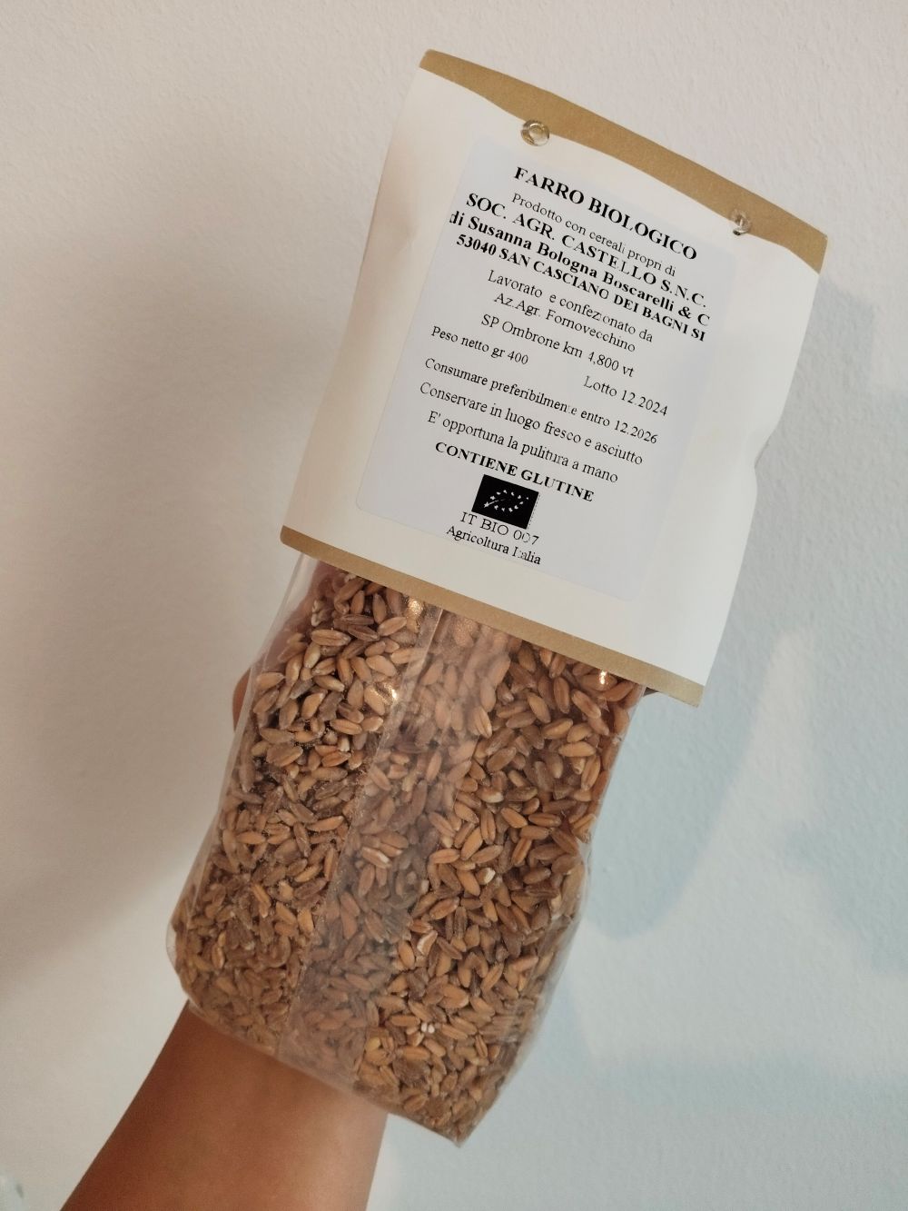 Organická lúpaná špalda z Talianska, 400g – Obrázok 2