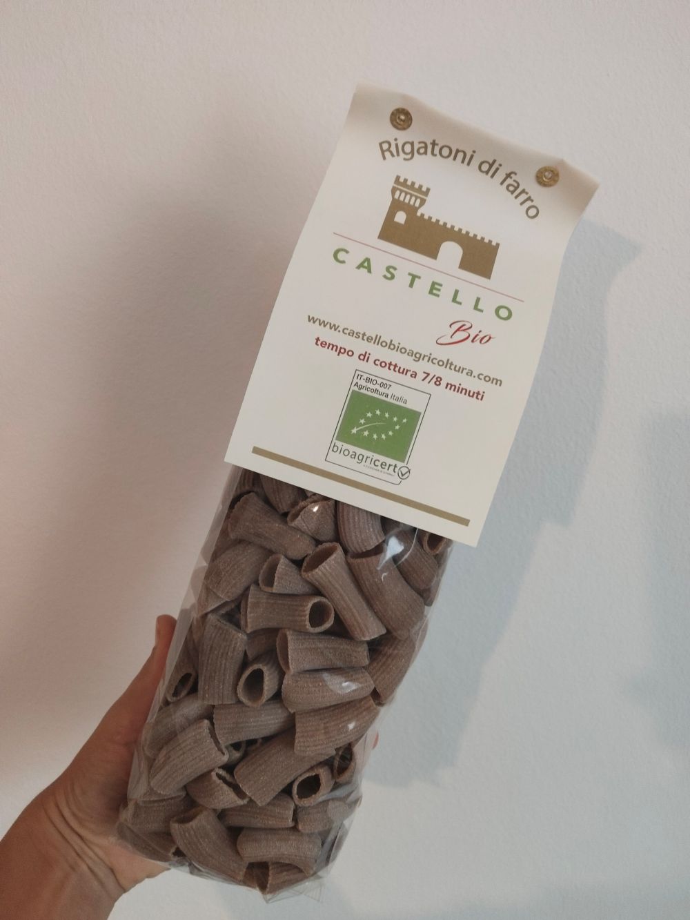 Špaldové BIO cestoviny z Toscany, rigatoni, 500g