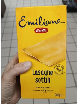 lasagne cestoviny talianske mousey shop Barilla Emiliane vajíčkové cestoviny lasagne, 500g