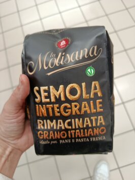 Semola múka tvrdá pšenica talianska mousey shop La Molisana celozrnná krupica z lúpanej pšenice, 1kg
