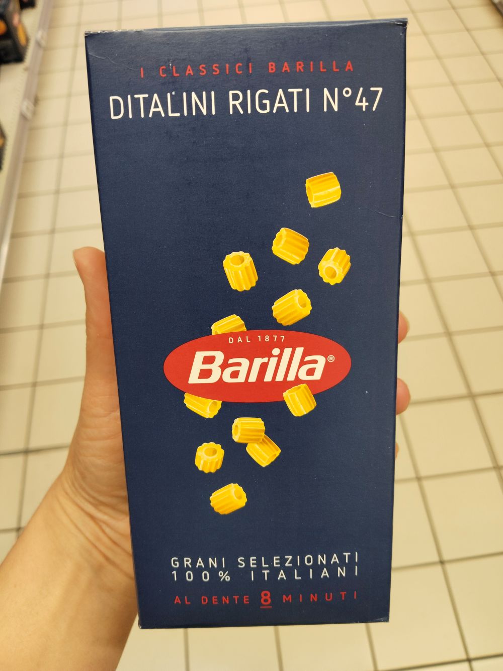 Barilla Cestoviny Ditalini Rigati č.47, 500g