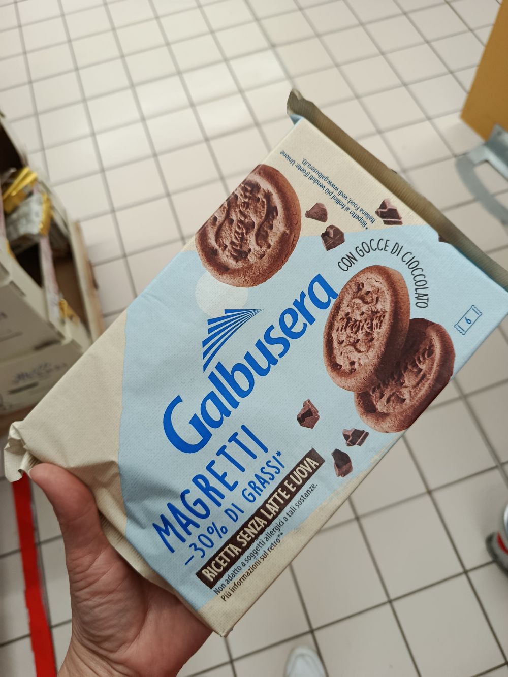 Galbusera Magretti -30% tuku s čokoládovými lupienkami, 6x43,3g