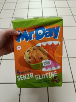 Mr.Day bezlepkové muffiny 6ks, s kúskami horkej čokolády, 6x42g
