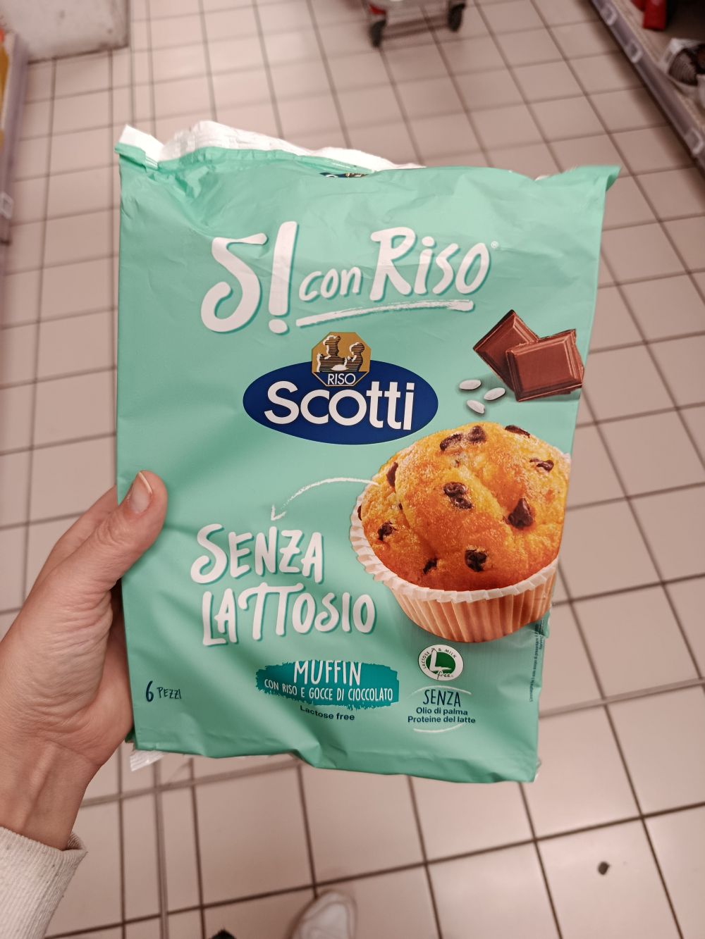 Scotti Si Rice bezlaktózové muffiny a čokoládovými lupienkami, 6x37g – Obrázok 2