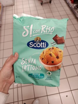 muffiny bez laktozy mosuey shop Scotti Si Rice bezlaktózové muffiny a čokoládovými lupienkami, 6x37g