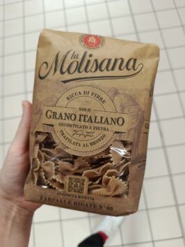 talianske cestoviny farfale mušličky mousey shop La Molisana celozrnné cestoviny Farfalle Rigate N.66, 500g
