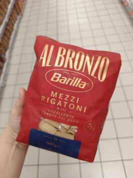talianske cestoviny mezze rigatoni mousey shop Barilla Al Bronzo cestoviny Mezzi rigatoni, 500g