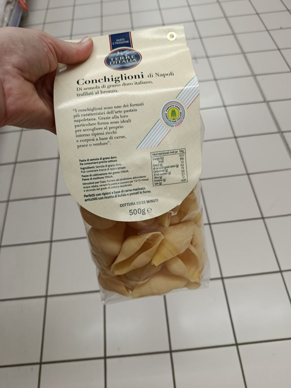 Terre D'Italia Conchiglioni z Neapola, 500g