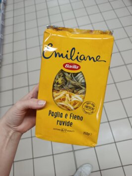 talianske cestoviny špenátové farebné mousey shop Barilla Emiliane Paglia e Fieno vaječné cestoviny, 250g