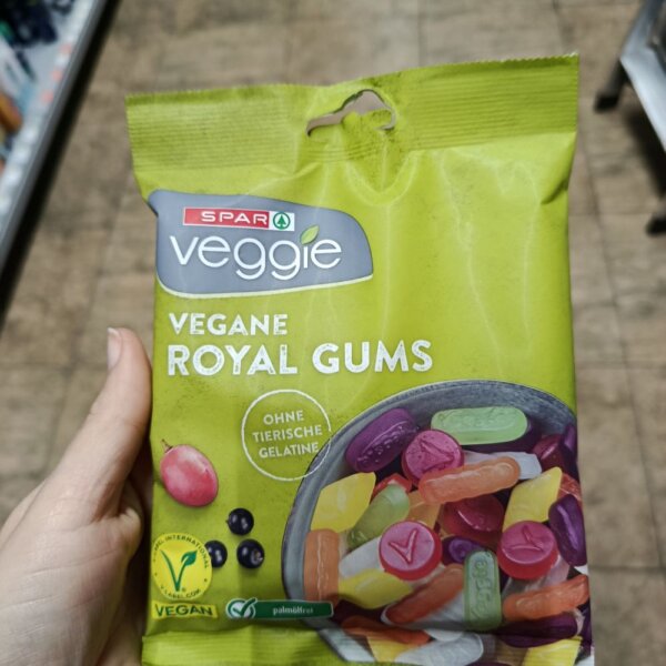 vegie gumené cukríky mousey shop SPAR Veggie vegánske kráľovské žuvačky, 200g