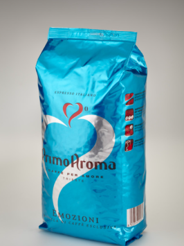 Primo Aroma káva Emozioni bez kofeínu Talianska zrnková káva Emozioni bez kofeínu, 1kg