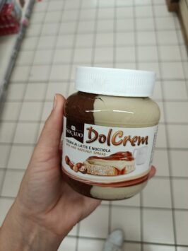 nátierka oriešková talianska mousey shop Socado DolCrem mliečny a lieskovoorieškový krém, 400g