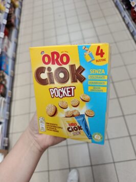oro talianske sušienky mousey shop Mini sušienky Oro Ciok plnené nízkotučným kakaovým krémom, 4x40g