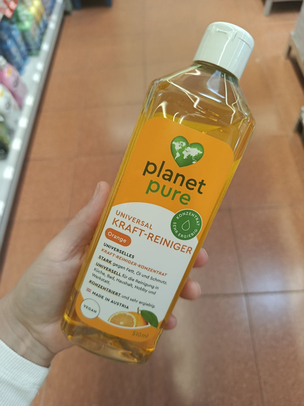 Planet Pure koncentrovaný viacúčelový čistiaci prostriedok čerstvý pomaranč, 510ml