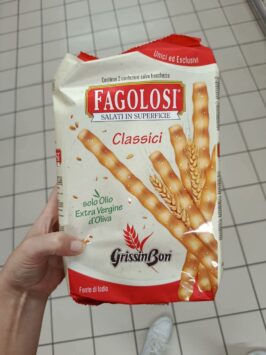talianske grissini import mousey shop Fagolosi grissini klasik, 2x125g