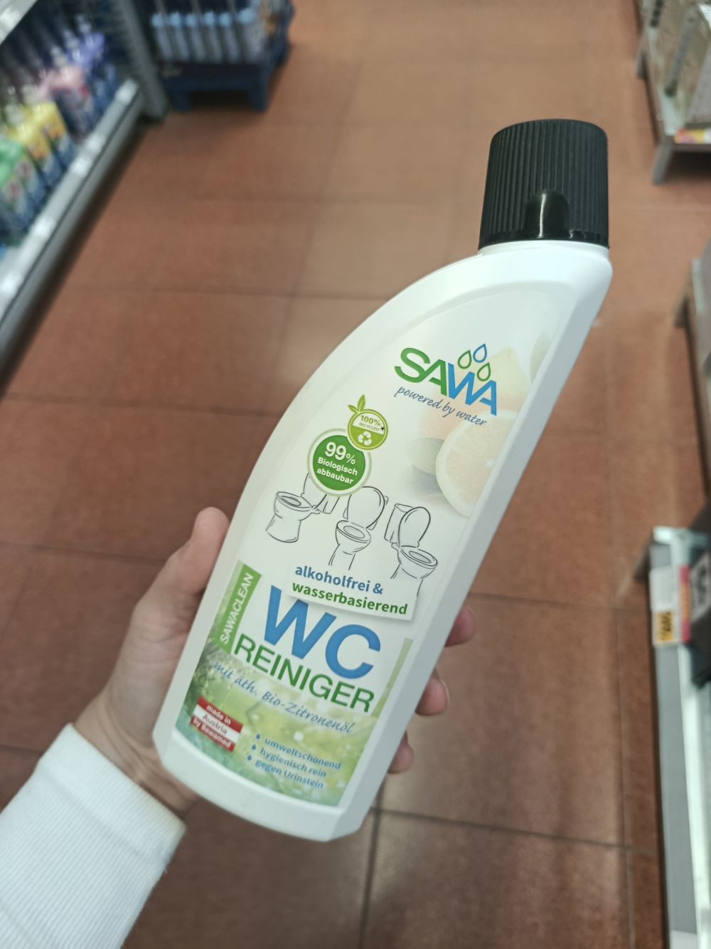 Sawa biologicky odburateľný čistič toaliet, 750ml