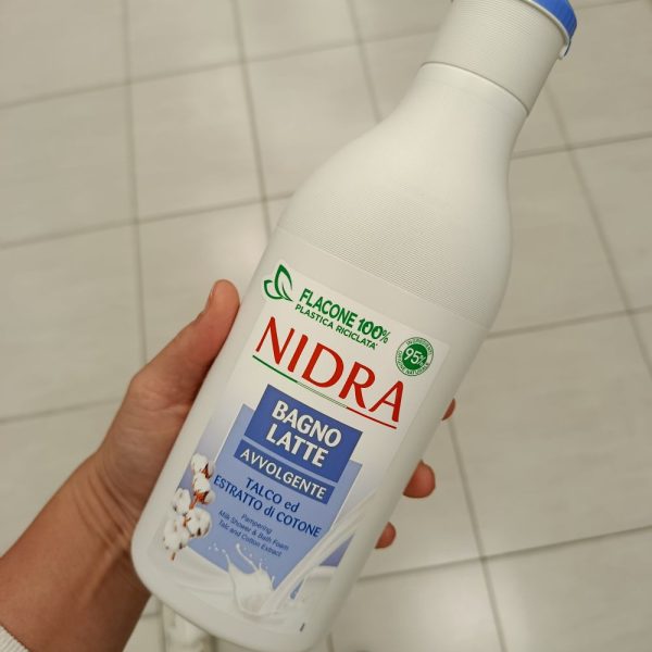 Nidra sprchový gel s extraktom z bavlny Nidra mlieko do kúpeľa s mastencom a extraktom z bavlny, 750ml