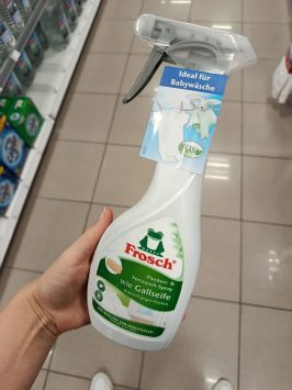 odstranovac flakov pre baby prádlo rakúsko mousey shop Frosch sprej na škvrny na prádle, 500ml
